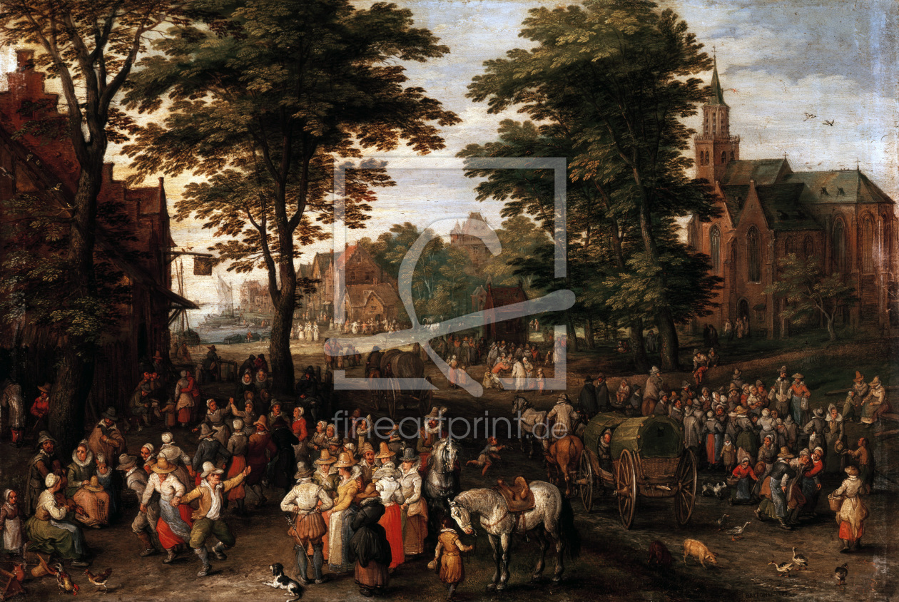 Bild-Nr.: 30007867 Jan Bruegel d.Ä. / Die Dorfkirmes erstellt von Jan Brueghel der Ältere