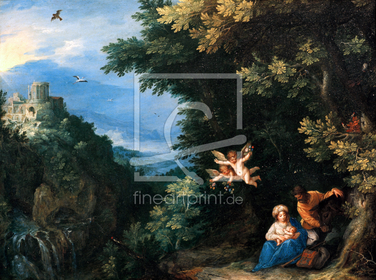 Bild-Nr.: 30007889 Flight to Egypt/ Brueghel & Rottenhammer erstellt von Jan Brueghel der Ältere