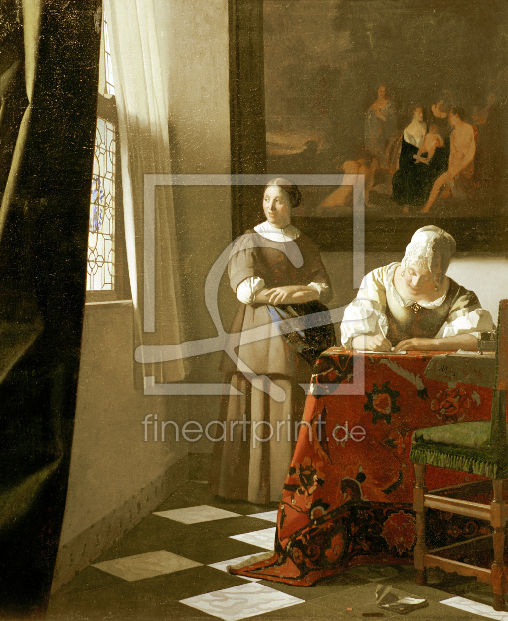 Bild-Nr.: 30007911 Vermeer / Woman writing a letter /c.1670 erstellt von Jan Vermeer van Delft