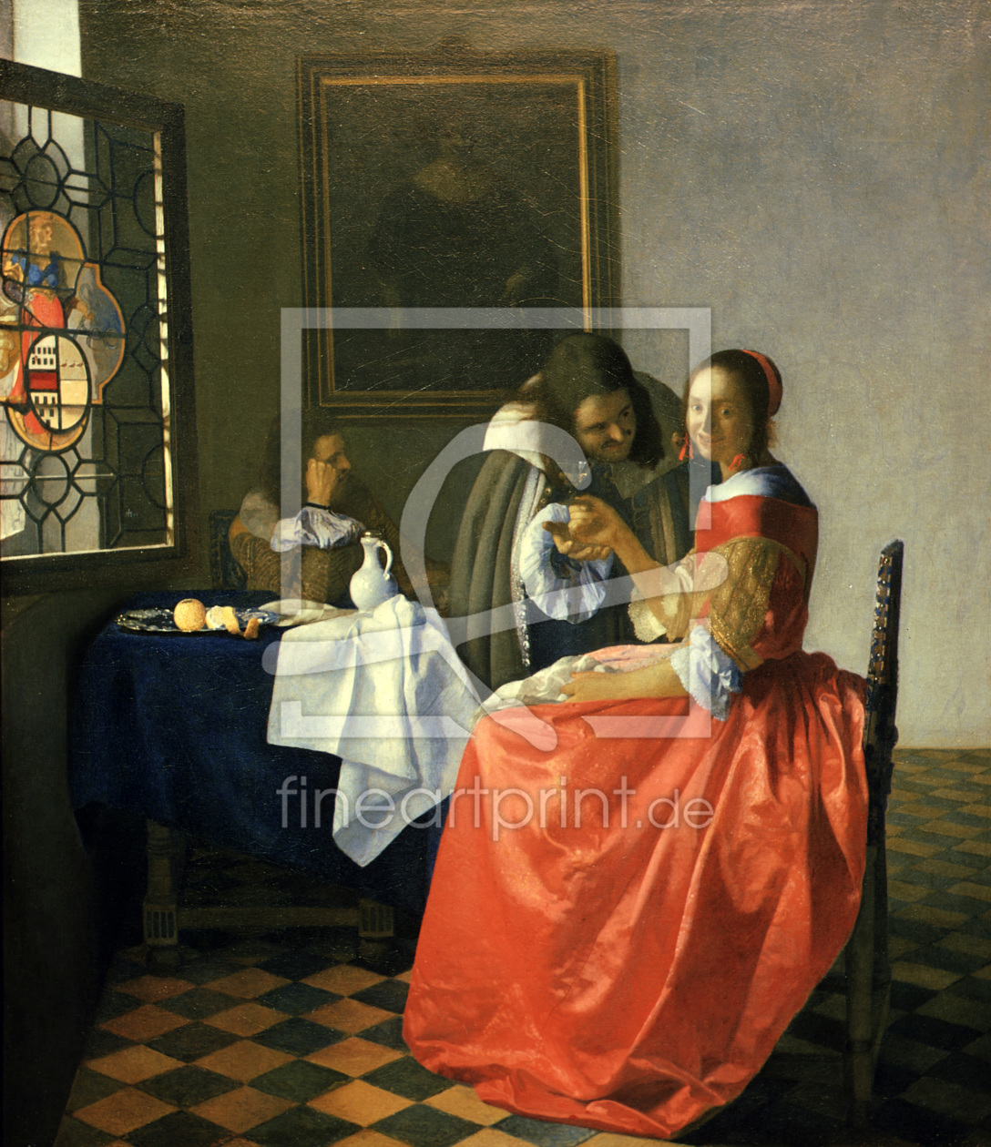 Bild-Nr.: 30007927 Vermeer /Girl with wine glass /c.1659/60 erstellt von Jan Vermeer van Delft