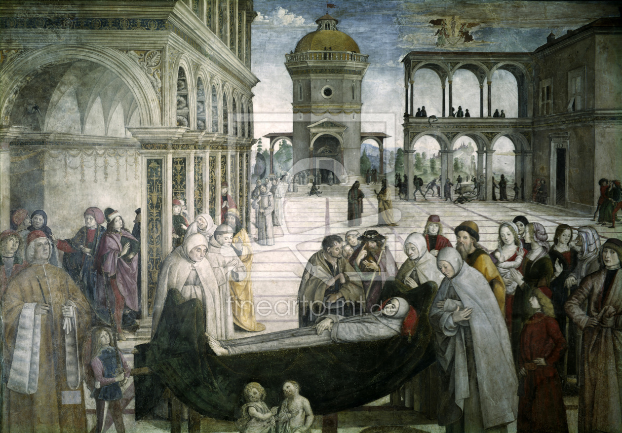Bild-Nr.: 30008211 Pinturicchio, Begräbnis Hl.Bernhardin erstellt von Pinturicchio, Bernadino di Betto di Biagio