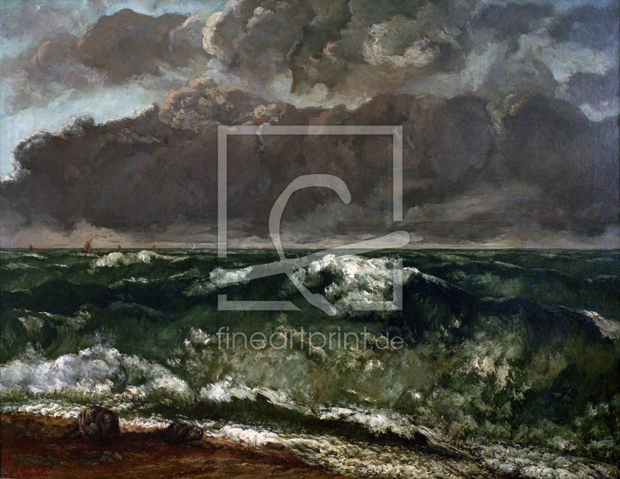 Bild-Nr.: 30009015 Courbet / The wave / 1869/70 erstellt von Courbet, Gustave