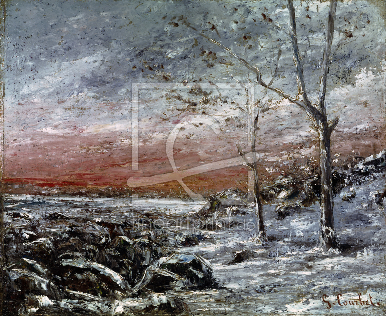 Bild-Nr.: 30009027 Courbet / Winter landscape / Painting erstellt von Courbet, Gustave