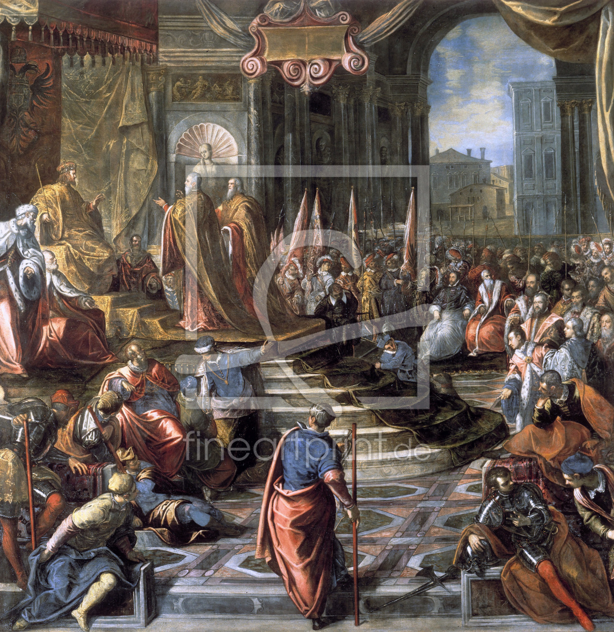 Bild-Nr.: 30009568 Tintoretto / Papal-Venetian Peace Deleg. erstellt von Tintoretto, Jacopo