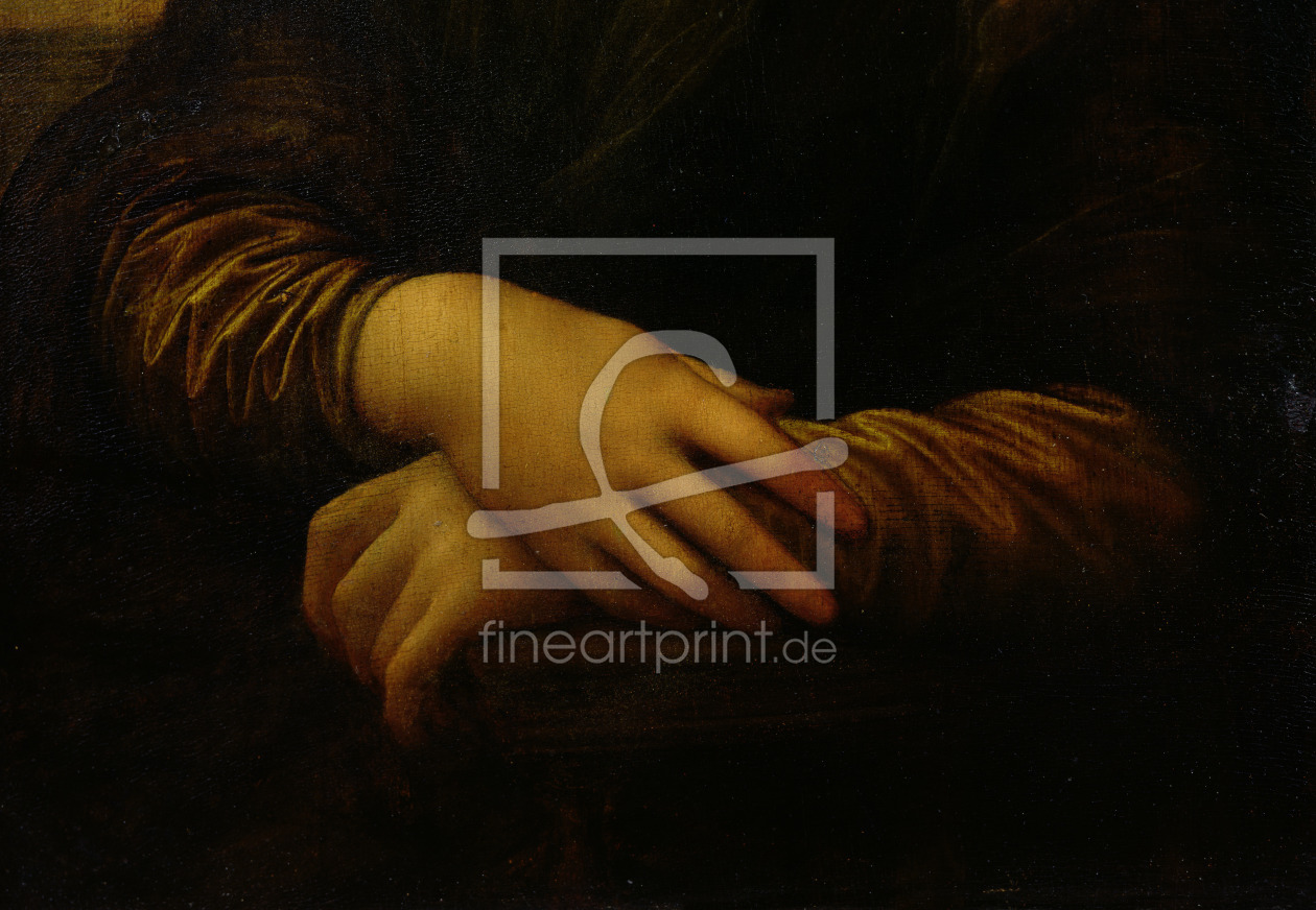 Bild-Nr.: 31000024 Mona Lisa, detail of her hands, c.1503-06 erstellt von da Vinci, Leonardo