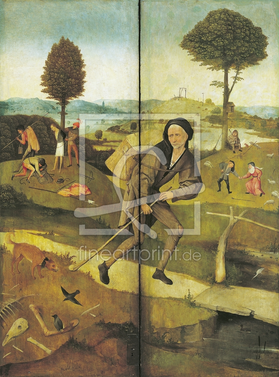 Bild-Nr.: 31000085 The Haywain, with panels closed showing Everyman walking the Path of Life erstellt von Bosch, Hieronymus