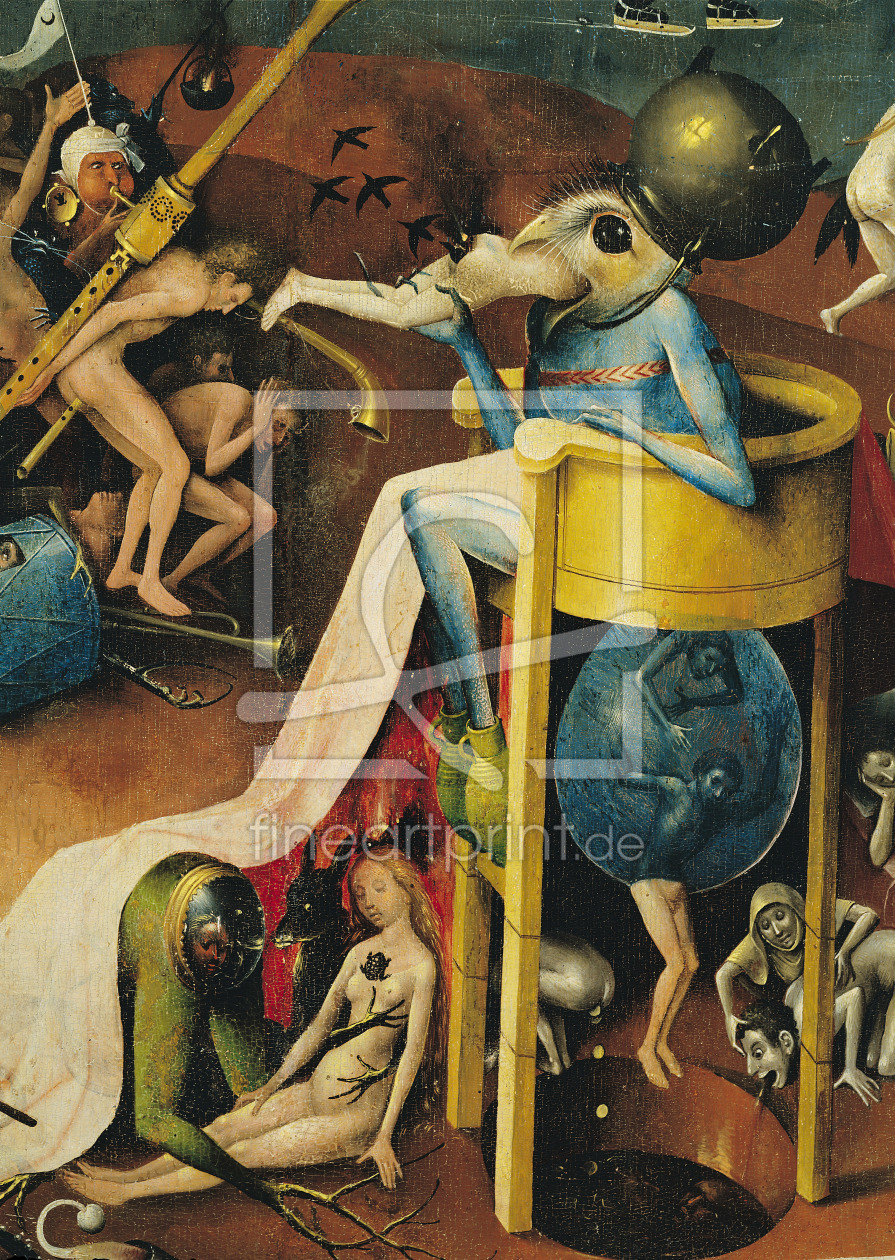 Bild-Nr.: 31000088 The Garden of Earthly Delights: Hell, right wing of triptych, detail of blue bir erstellt von Bosch, Hieronymus