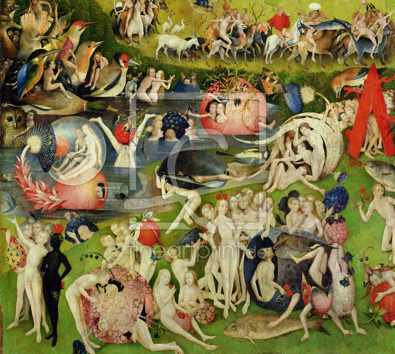 Bild-Nr.: 31000091 The Garden of Earthly Delights: Allegory of Luxury, central panel of triptych, c erstellt von Bosch, Hieronymus