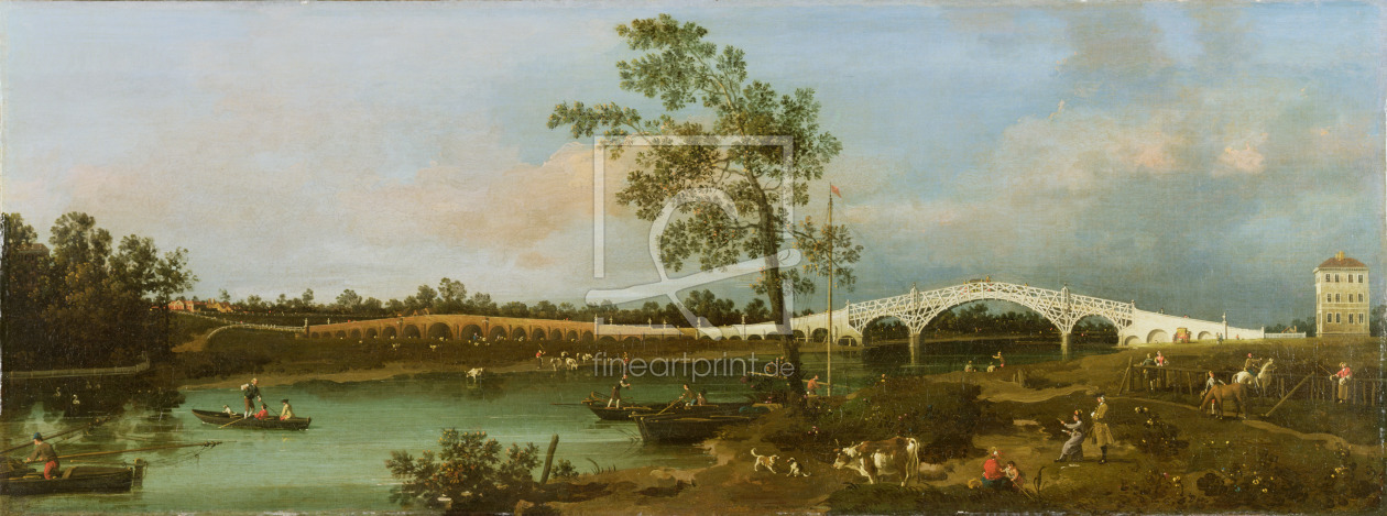 Bild-Nr.: 31000160 Old Walton's Bridge, 1755 erstellt von Canal, Giovanni Antonio & Bellotto, Bernardo