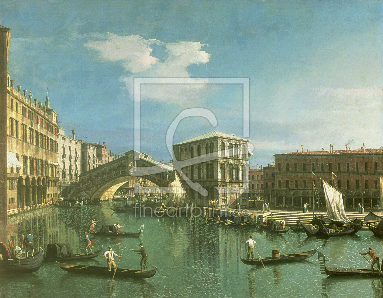 Bild-Nr.: 31000168 The Rialto Bridge, Venice erstellt von Canal, Giovanni Antonio & Bellotto, Bernardo