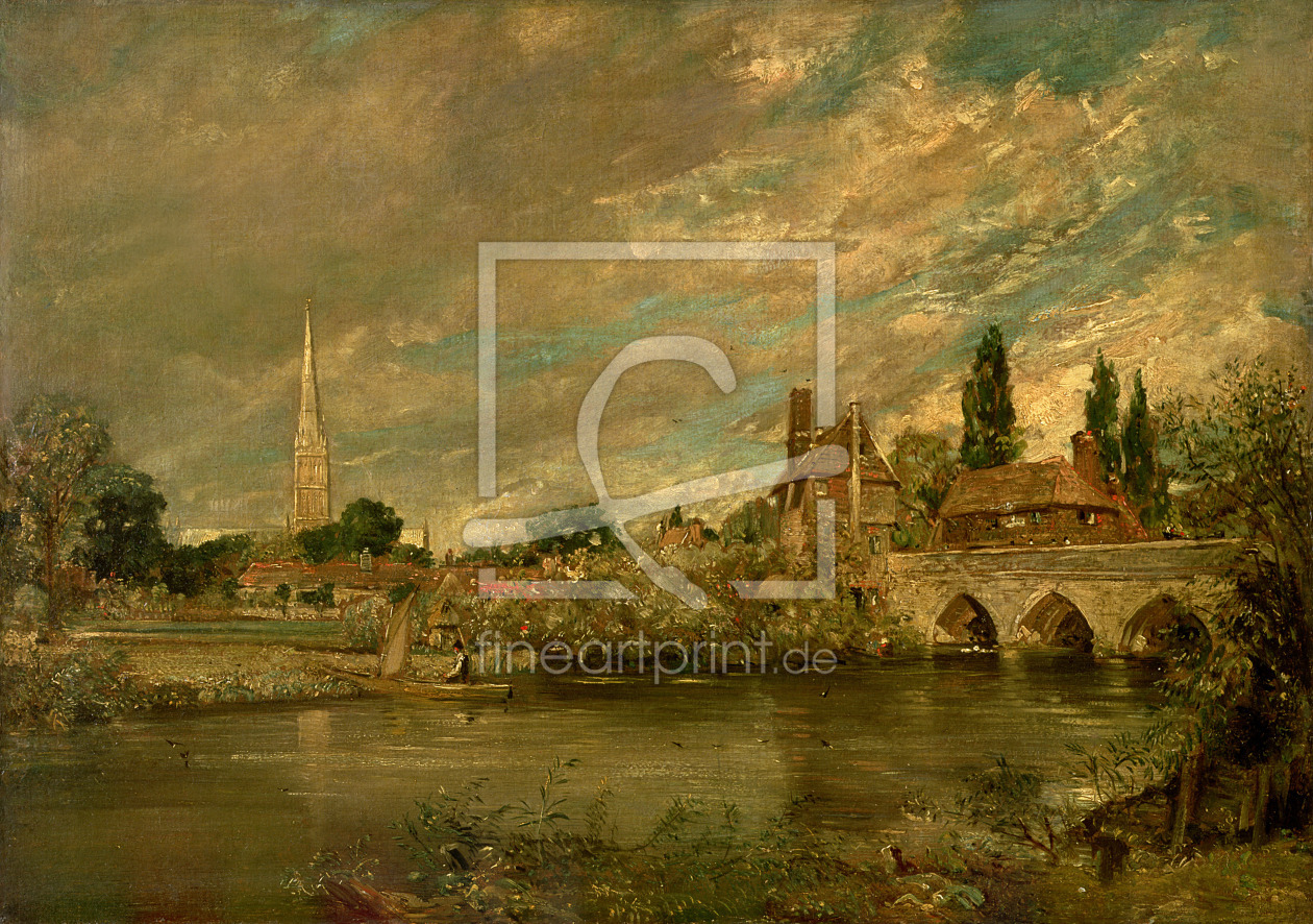 Bild-Nr.: 31000249 The Bridge of Harnham and Salisbury Cathedral, c.1820 erstellt von Constable, John