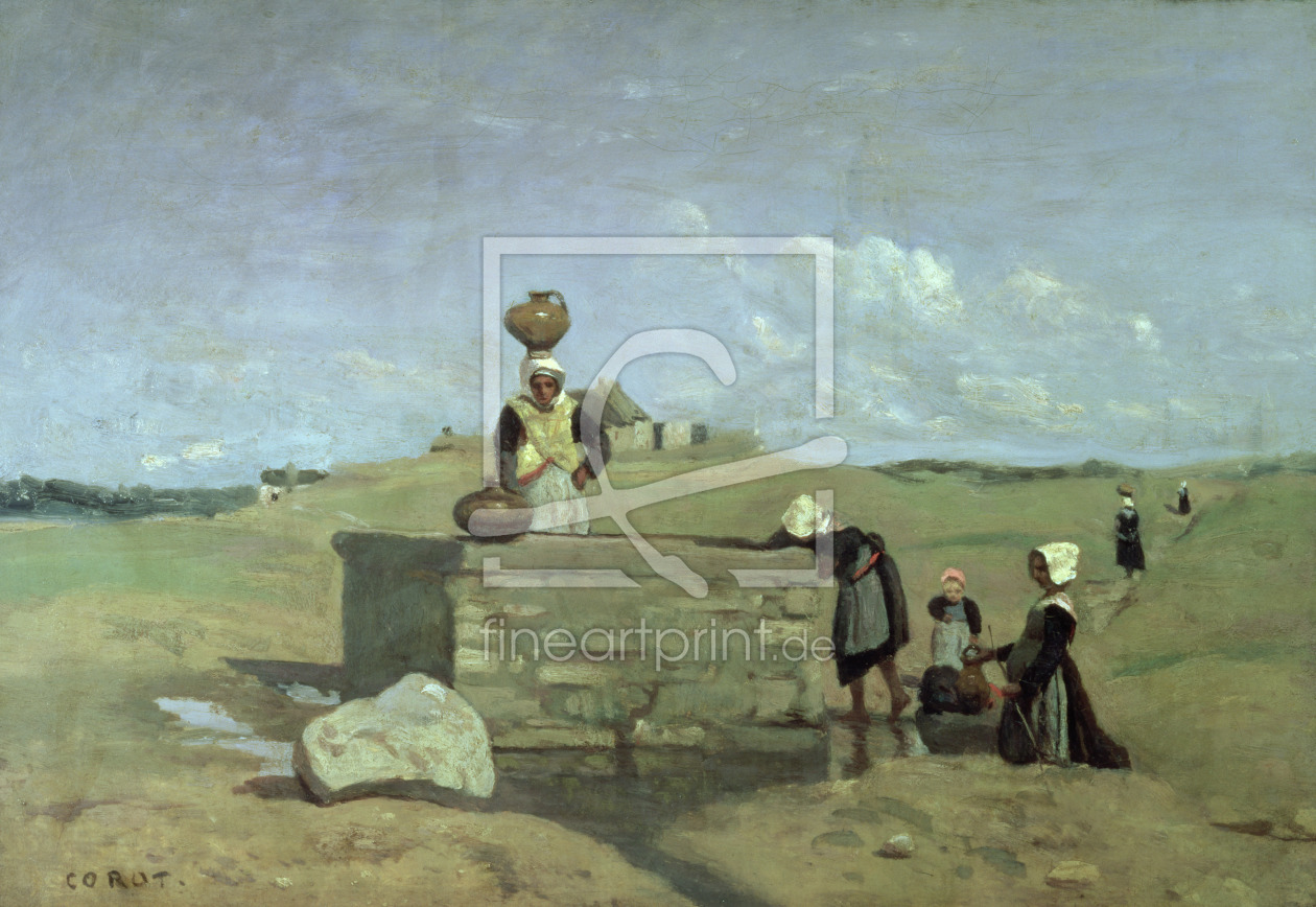 Bild-Nr.: 31000262 Breton Women at the Well near Batz, c.1842 erstellt von Corot, Jean Baptiste Camille