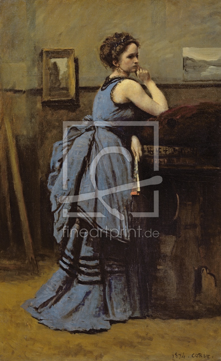 Bild-Nr.: 31000267 The Woman in Blue, 1874 erstellt von Corot, Jean Baptiste Camille