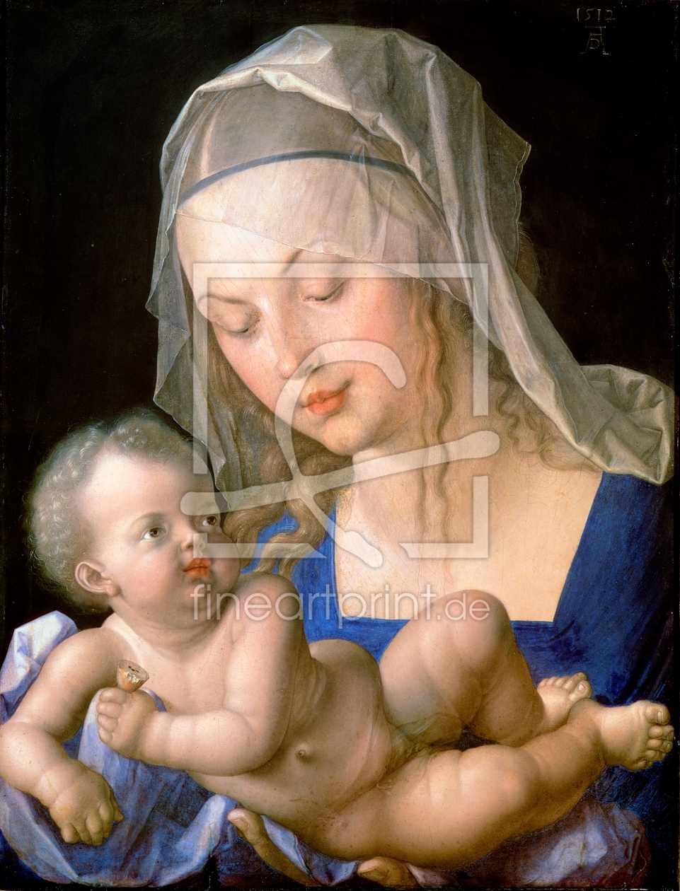 Bild-Nr.: 31000366 Virgin and child holding a half-eaten pear, 1512 erstellt von Dürer, Albrecht