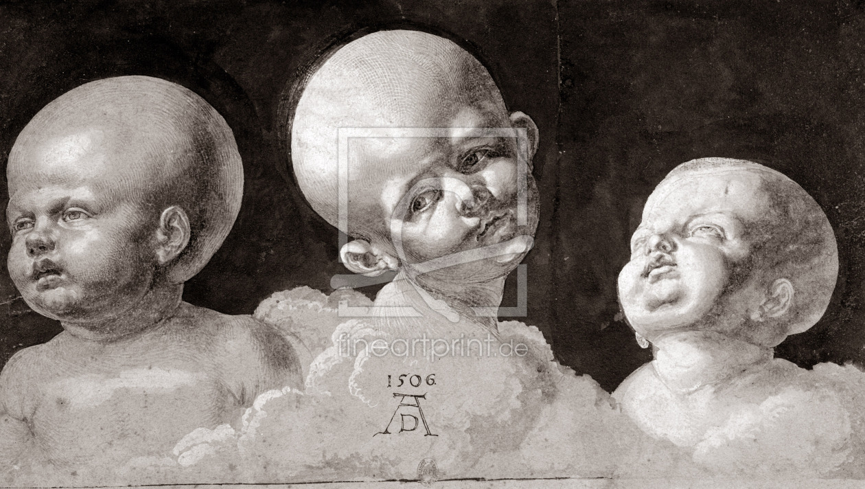 Bild-Nr.: 31000372 Three Heads of Children, 1506 erstellt von Dürer, Albrecht