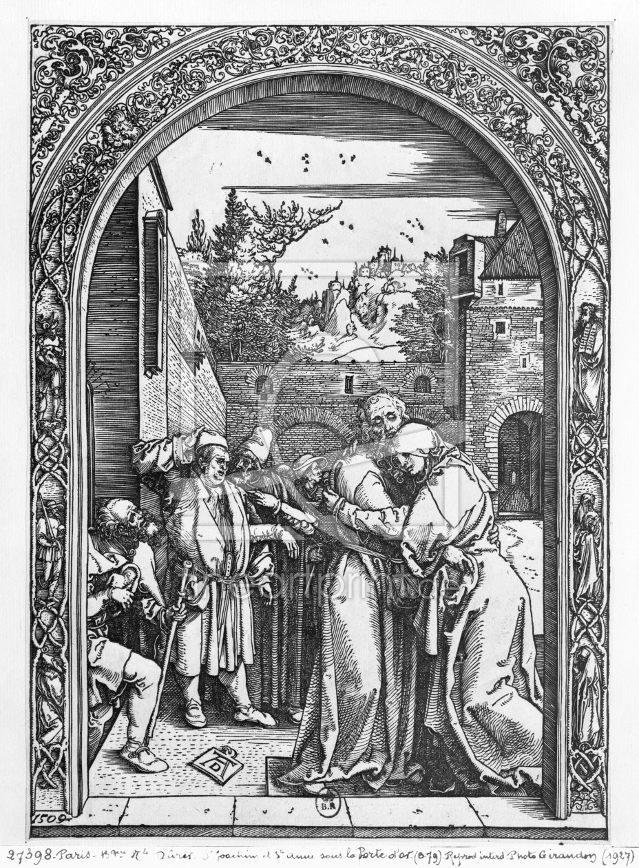 Bild-Nr.: 31000383 The meeting of St. Anne and St. Joachim at the Golden Gate, from the 'Life of th erstellt von Dürer, Albrecht