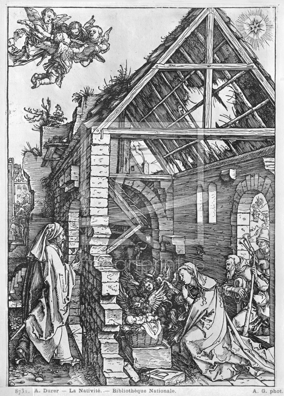 Bild-Nr.: 31000384 The Nativity, from the 'Life of the Virgin' series, c.1503 erstellt von Dürer, Albrecht