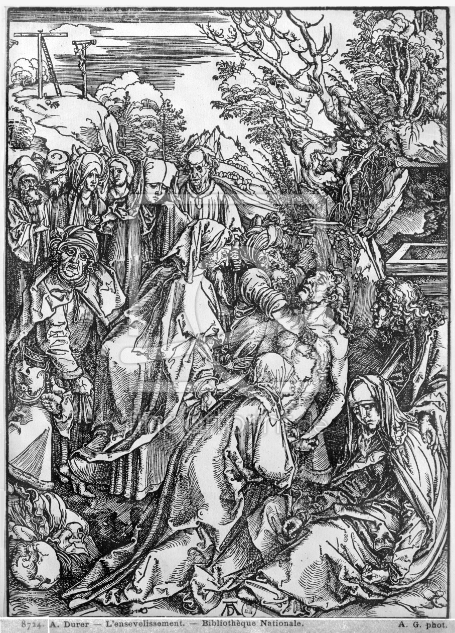 Bild-Nr.: 31000392 The entombment of Christ, from 'The Great Passion' series, 1497-1500 erstellt von Dürer, Albrecht