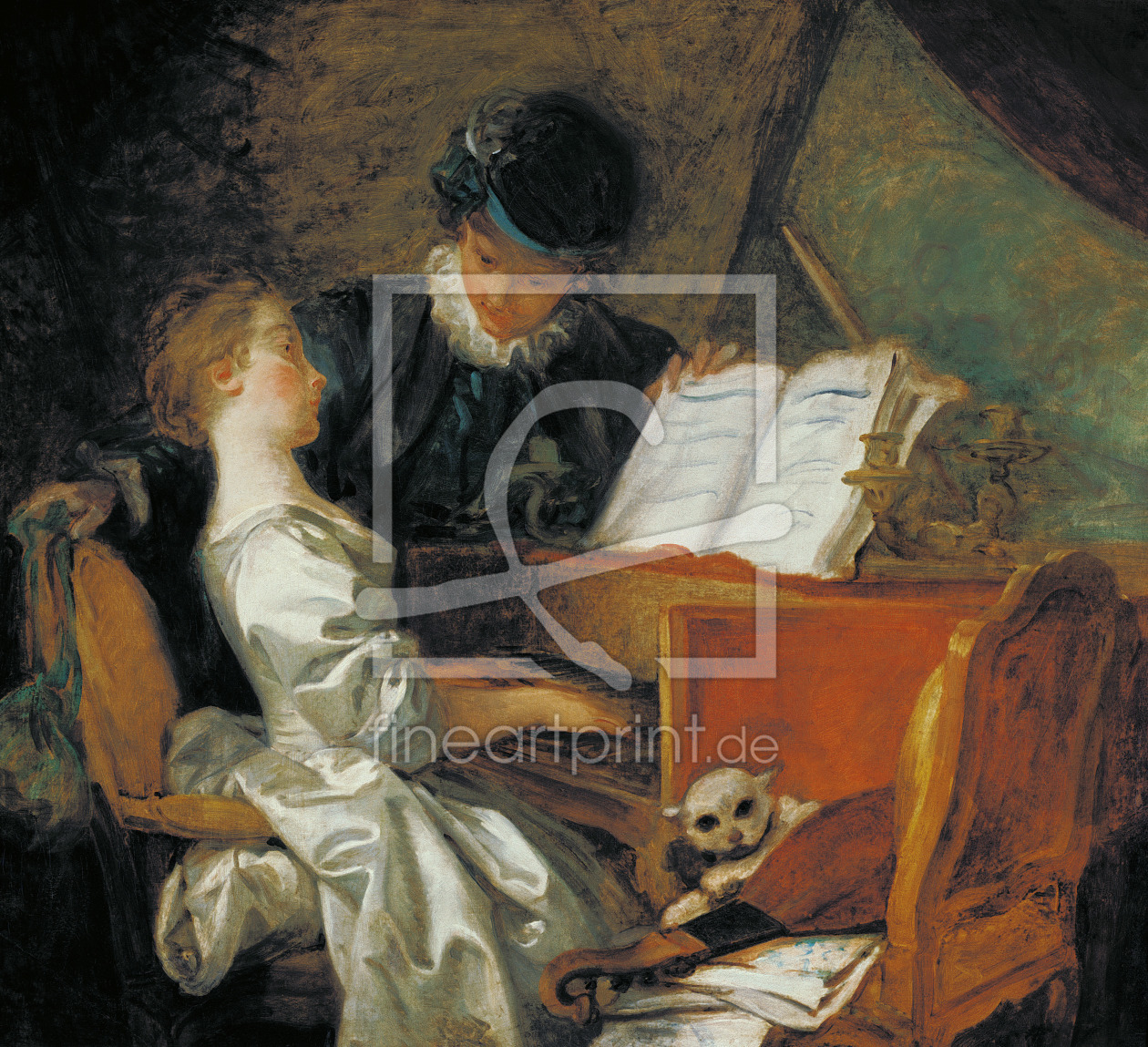 Bild-Nr.: 31000415 The Music Lesson erstellt von Fragonard, Jean-Honoré
