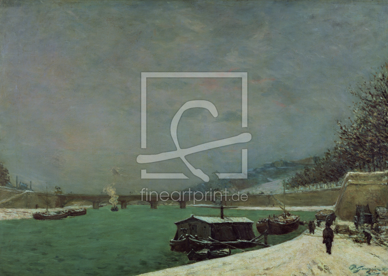 Bild-Nr.: 31000482 The Seine at the Pont d'Iena, Winter, 1875 erstellt von Gauguin, Paul