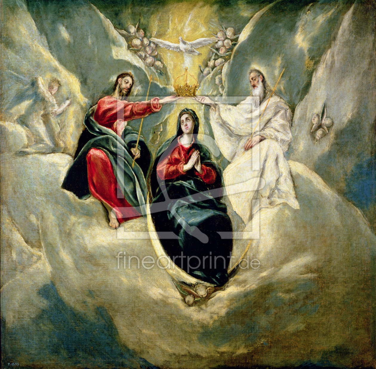 Bild-Nr.: 31000589 The Coronation of the Virgin, c.1591-92 erstellt von Greco, El (Domenikos Theotokopoulos)