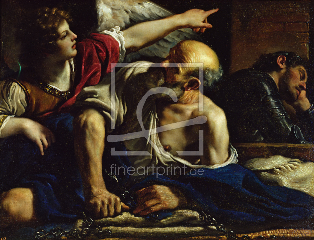 Bild-Nr.: 31000613 St. Peter Freed by an Angel erstellt von Guercino, Giovanni Francesco Barbieri