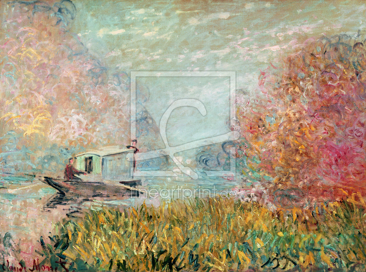 Bild-Nr.: 31000869 The Boat Studio on the Seine, 1875 erstellt von Monet, Claude