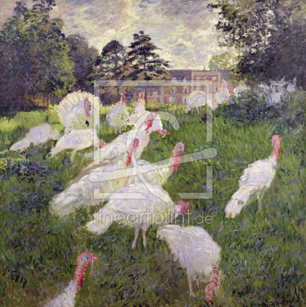 Bild-Nr.: 31000874 The Turkeys at the Chateau de Rottembourg, Montgeron, 1877 (oil on canvas_ erstellt von Monet, Claude