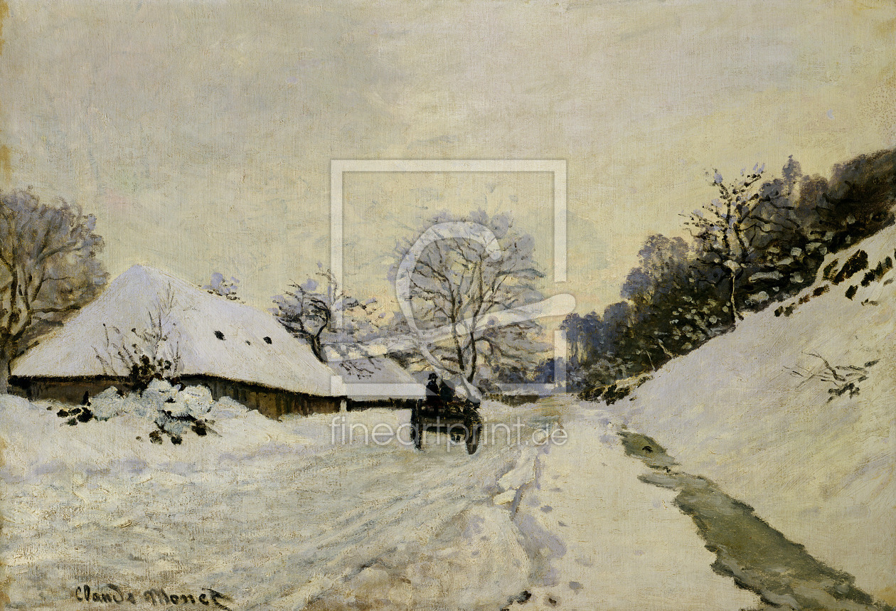Bild-Nr.: 31000877 The Cart, or Road under Snow at Honfleur, 1865 erstellt von Monet, Claude