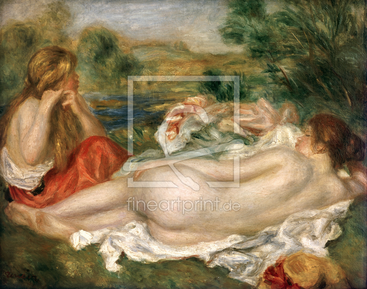 Bild-Nr.: 31001136 Two Bathers, 1896 erstellt von Renoir, Pierre-Auguste