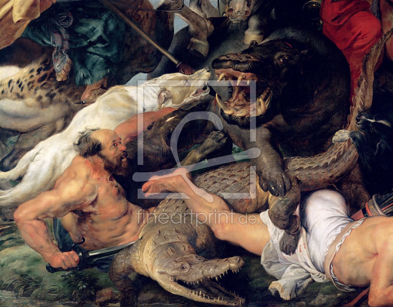 Bild-Nr.: 31001191 Hippopotamus and Crocodile Hunt, c.1615-16 erstellt von Rubens, Peter Paul
