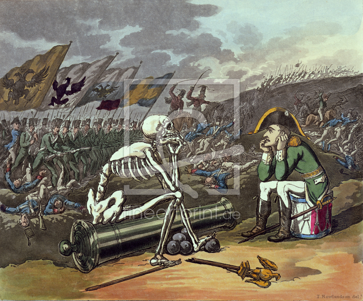 Bild-Nr.: 31001480 Napoleon and skeleton, 18th erstellt von Rowlandson, Thomas