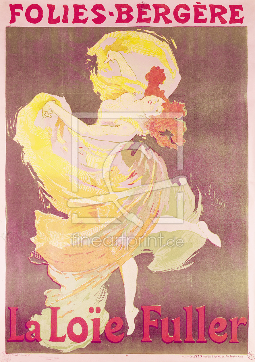 Bild-Nr.: 31001610 Poster advertising Loie Fuller at the Folies Bergere, 1897 erstellt von Cheret, Jules