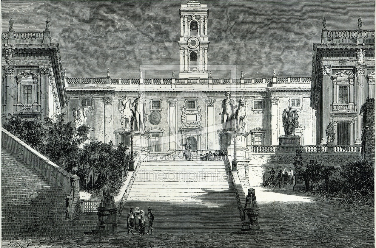 Bild-Nr.: 31001689 Facade of the Senatorial Palace, Rome erstellt von Therond, Emile Theodore