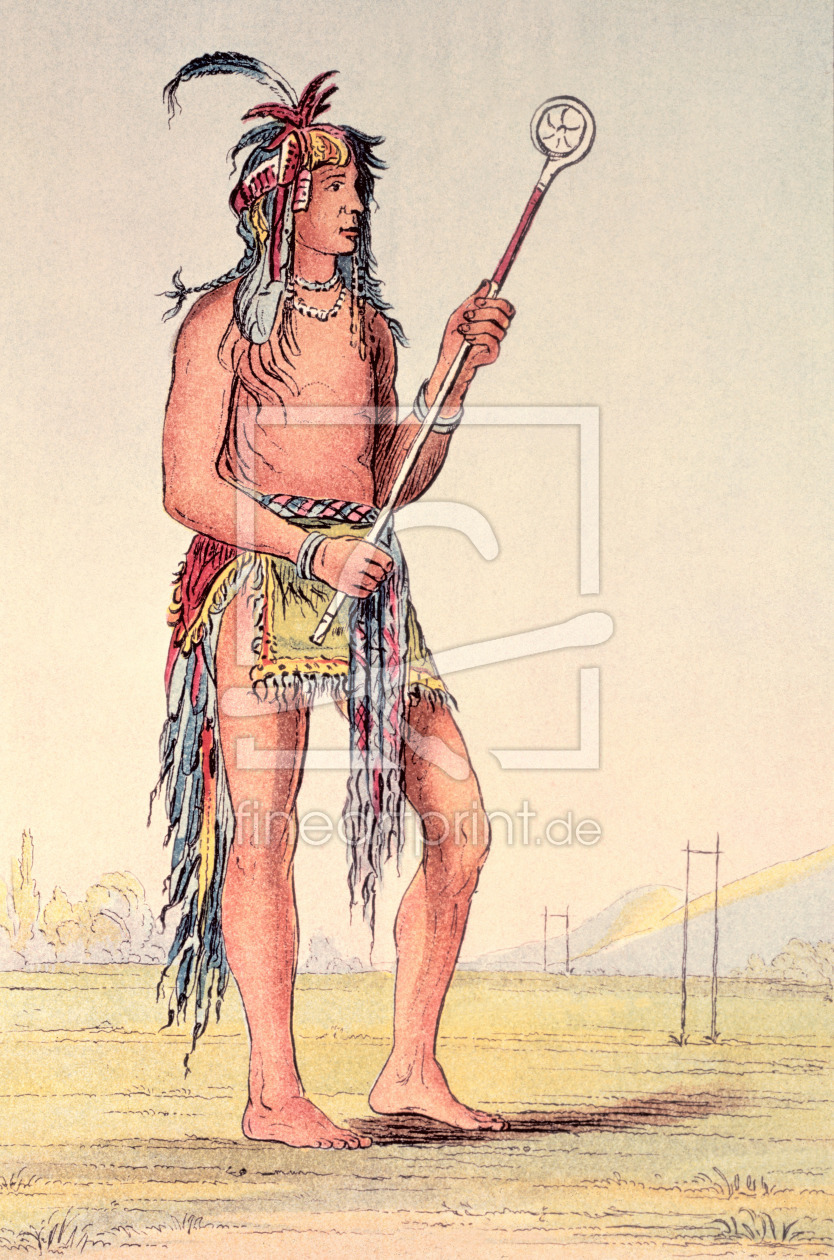 Bild-Nr.: 31001705 Sioux ball player Ah-No-Je-Nange, 'He who stands on both sides' erstellt von Catlin, George