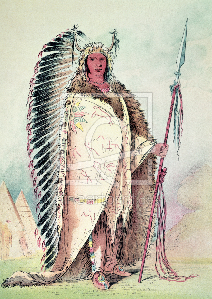 Bild-Nr.: 31001707 Sioux chief, 'The Black Rock' erstellt von Catlin, George