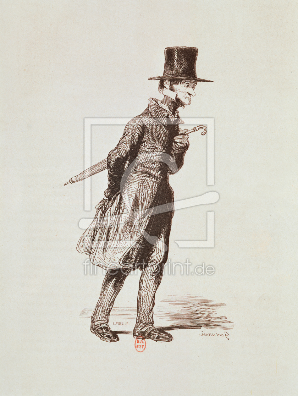 Bild-Nr.: 31001735 The Employee, from 'Les Francais peints par eux-memes', engraved by Guillaumot,  erstellt von Gavarni, Paul