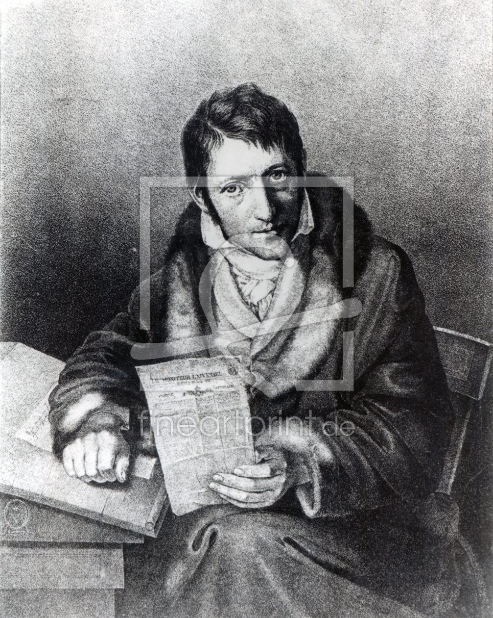 Bild-Nr.: 31001908 Charles-Joseph Panckouke holding a copy of 'Le Moniteur Universel' erstellt von Anonyme Künstler