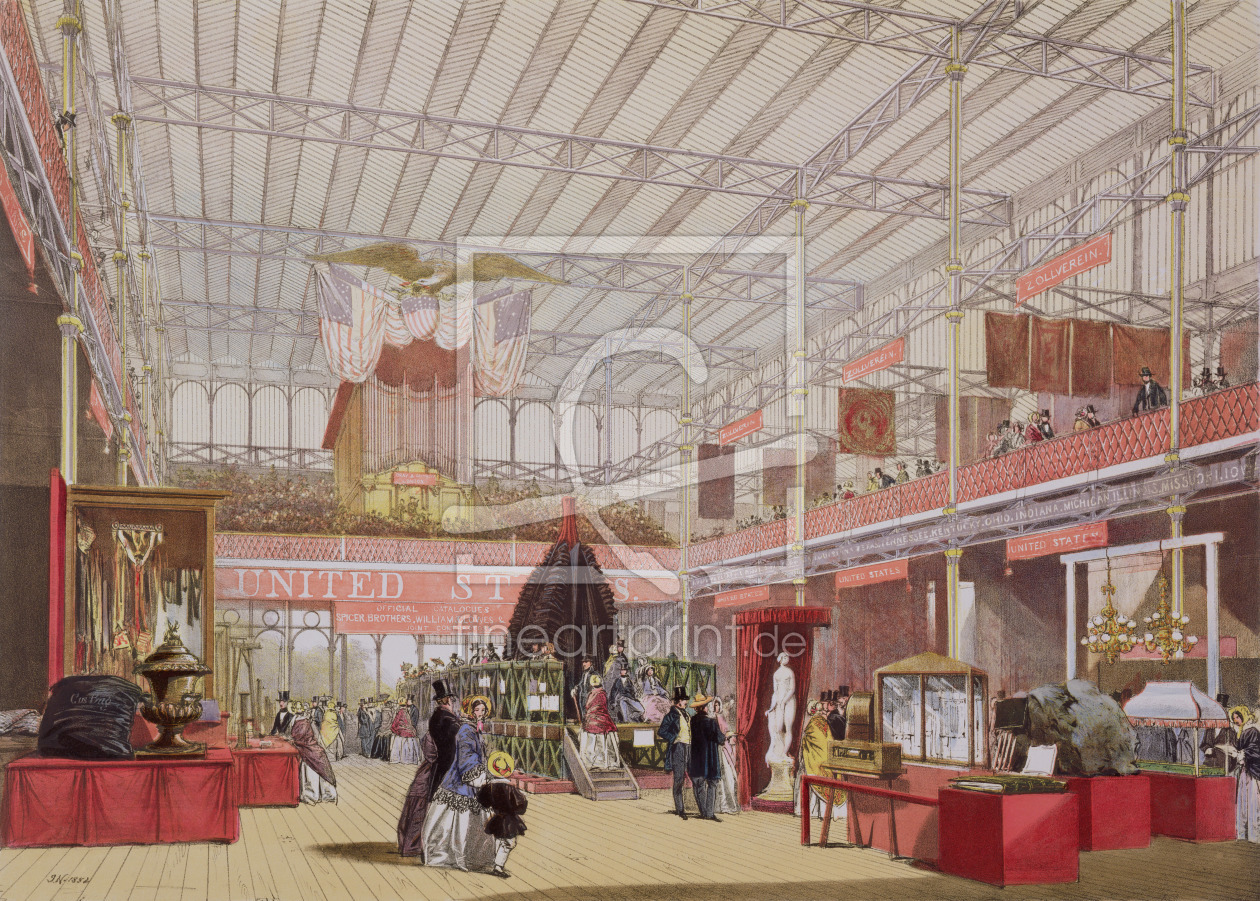 Bild-Nr.: 31002038 View of the United States section of the Great Exhibition of 1851, from 'Dickins erstellt von Anonyme Künstler