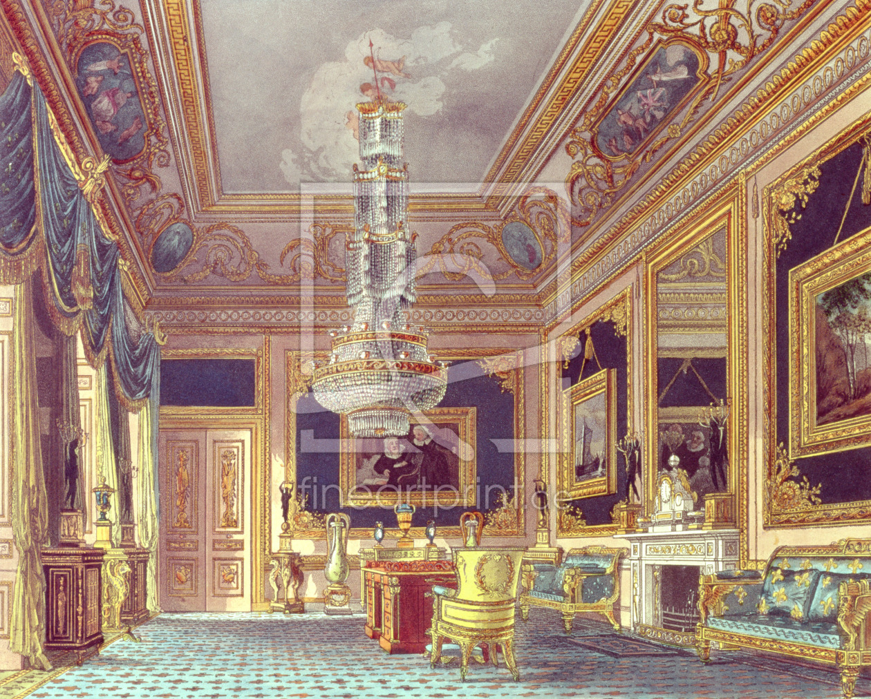 Bild-Nr.: 31002057 The Blue Velvet Room, Carlton House from Pyne's 'Royal Residences', 1818 erstellt von Pyne, William Henry