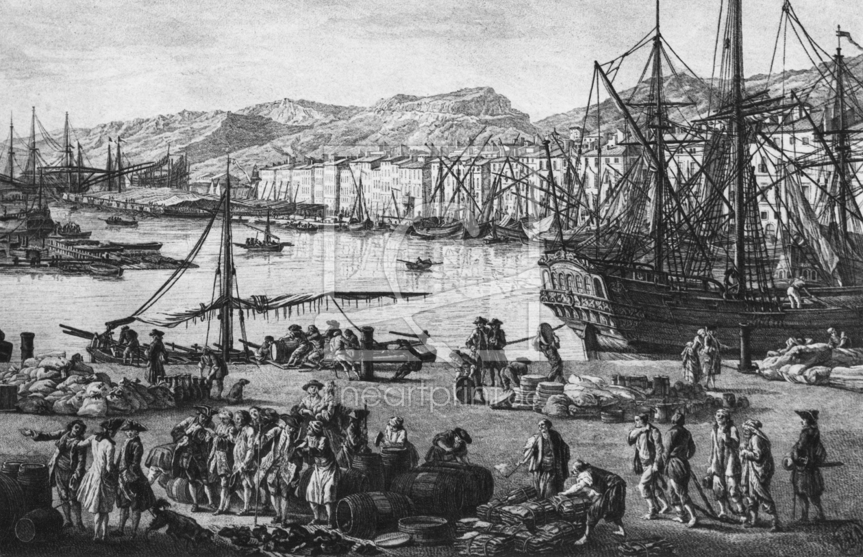 Bild-Nr.: 31002252 Old Port of Toulon, seen from the quartermaster's stores, series of 'Les Ports d erstellt von Vernet, Claude Joseph