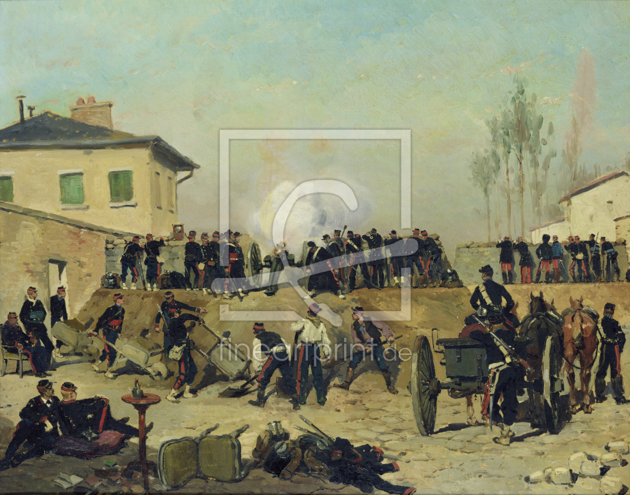 Bild-Nr.: 31002610 The Battle of Villejuif, Siege of Paris, 1870 erstellt von Detaille, Jean-Baptiste Edouard