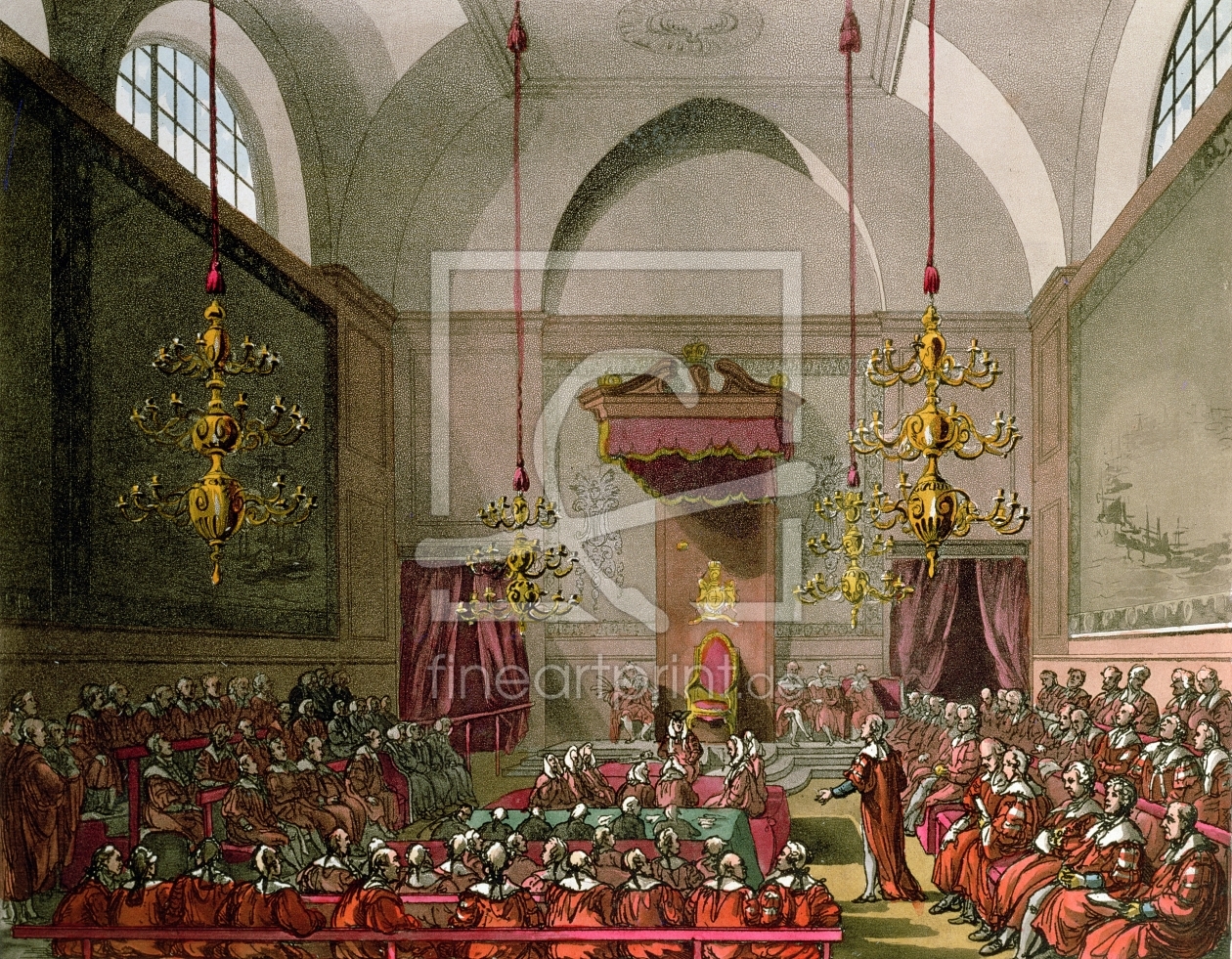 Bild-Nr.: 31002638 House of Lords from Ackermann's 'Microcosm of London' erstellt von Rowlandson, Thomas