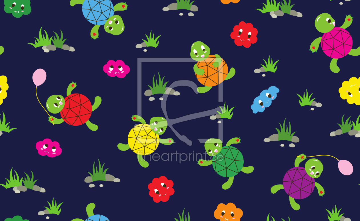 Bild-Nr.: 9008083 Schildkröten Freunde erstellt von patterndesigns-com
