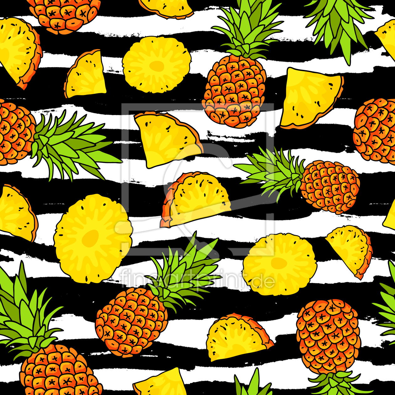Bild-Nr.: 9013272 Streifen Und Ananas erstellt von patterndesigns-com