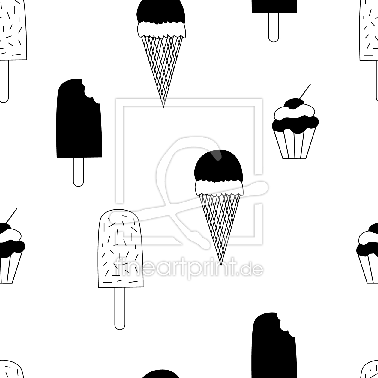 Bild-Nr.: 9013281 Eis und Muffins erstellt von patterndesigns-com