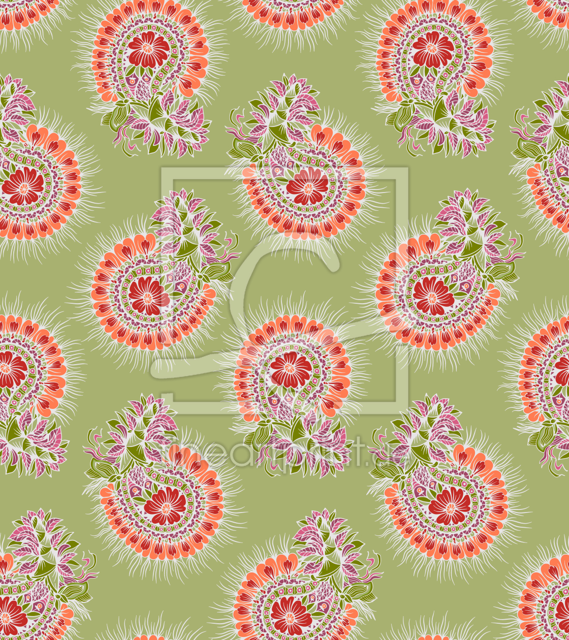 Bild-Nr.: 9013297 Paisley-Fantasie-Blumen erstellt von patterndesigns-com