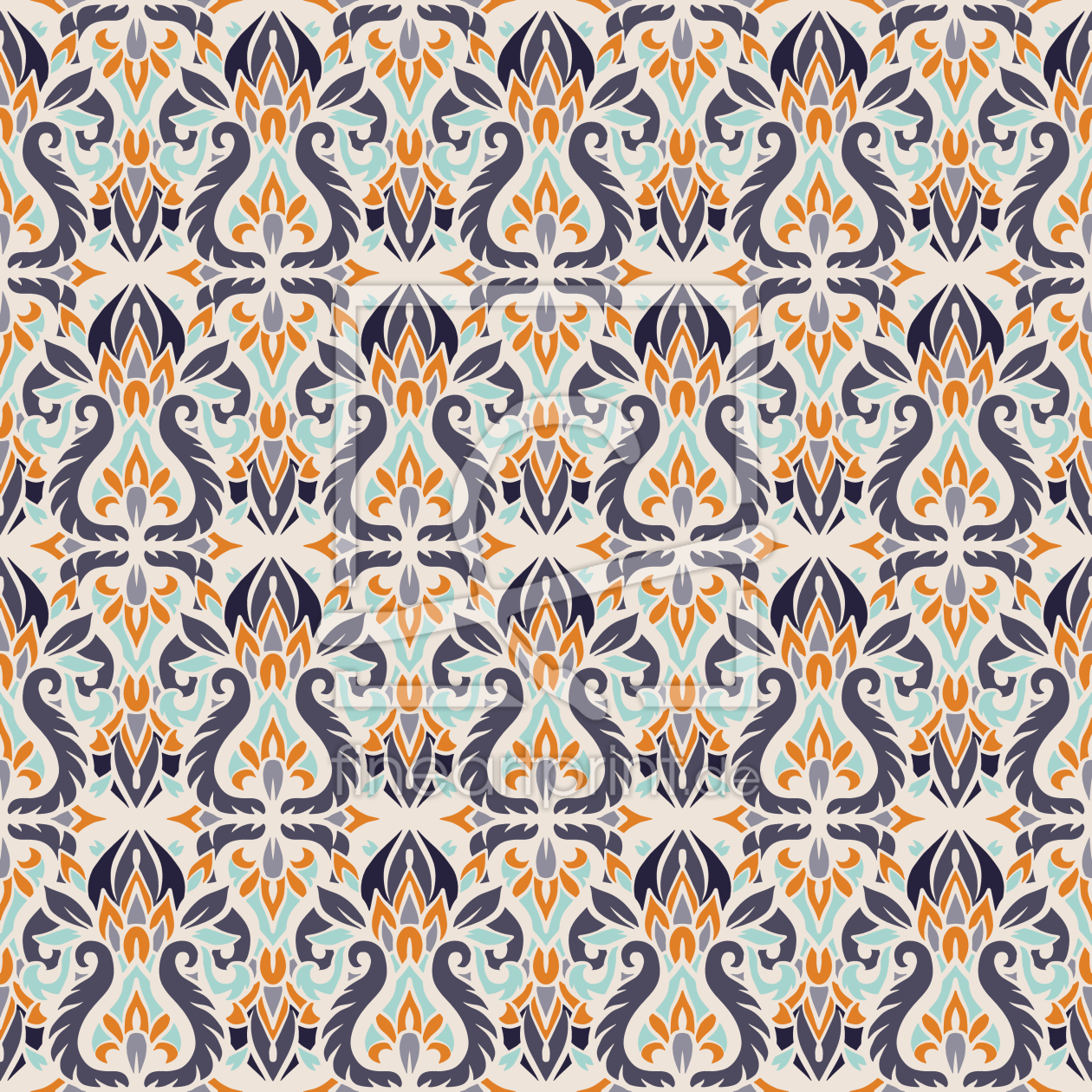 Bild-Nr.: 9013697 Retro Blumenverzierungen erstellt von patterndesigns-com