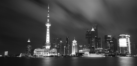 Shanghai night in black & white/10862410