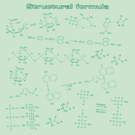 chemische Strukturformeln in grün/10905238